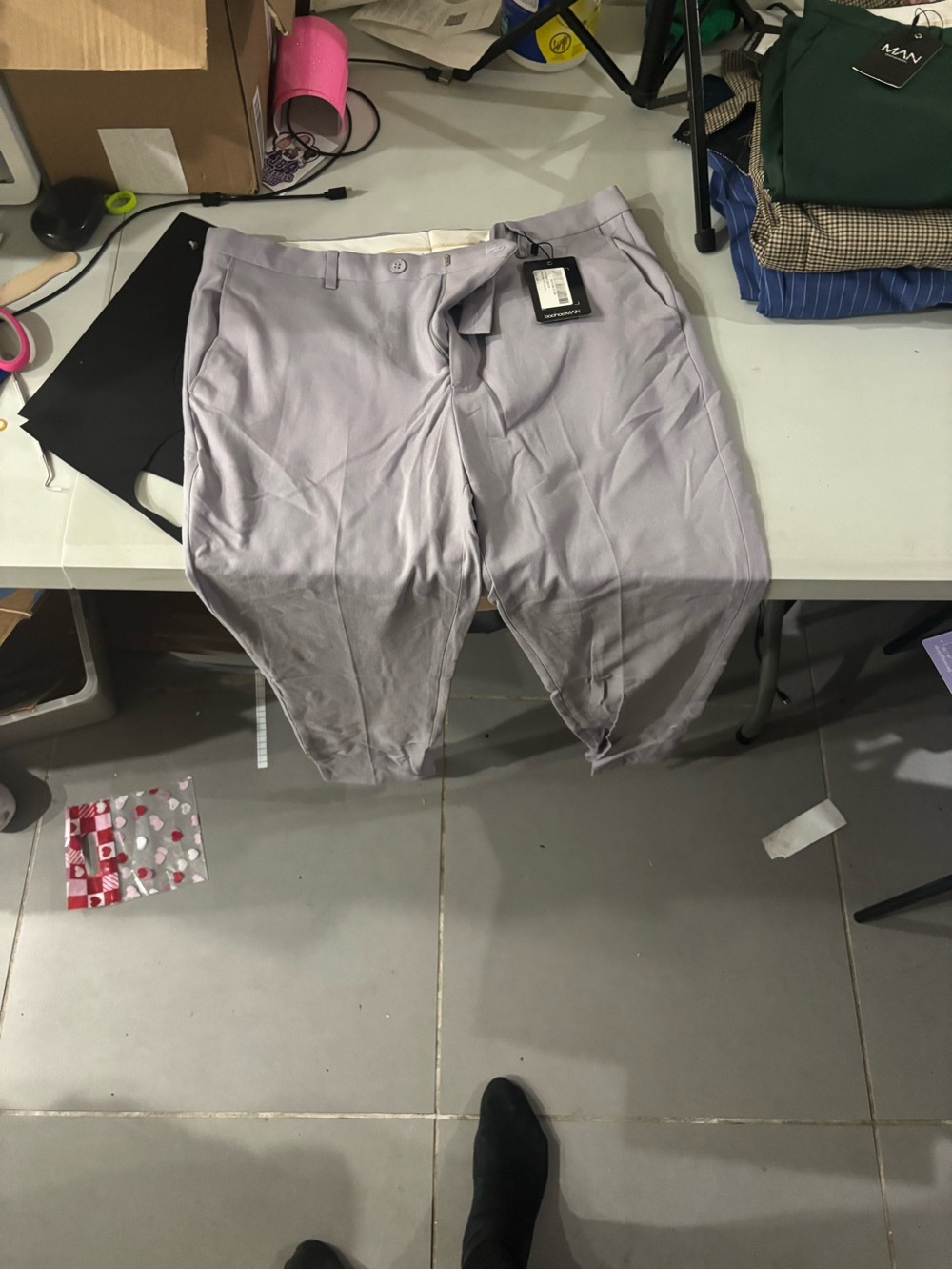 boohooMAN Lilac Dress Pants for Men